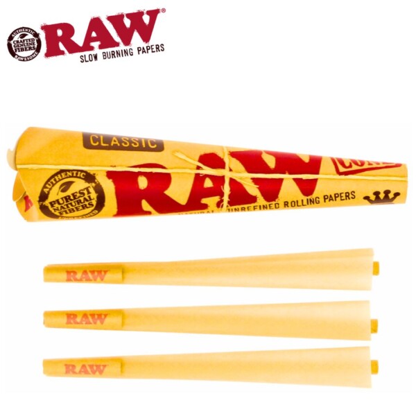 RAW CLASSIC KING SIZE CONES (32 PACKS / 3 KING SIZED CONES PER PACK) - Image 3