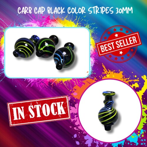 CARB CAP BLACK COLOR STRIPES