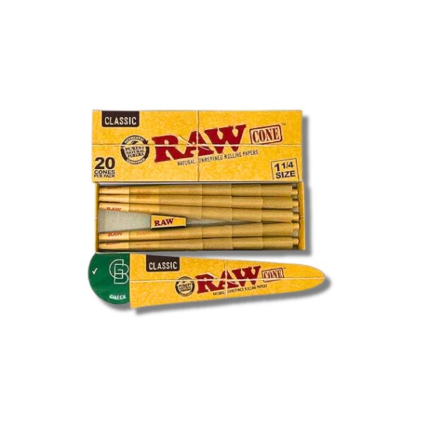 RAW Cones 1 1/4 Size (12 Packs 20 Cones Per Pack) - Image 4