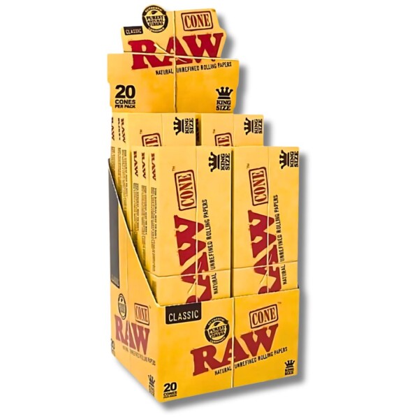 RAW Cones King Size (12 Packs 20 Cones Per Pack) - Image 4