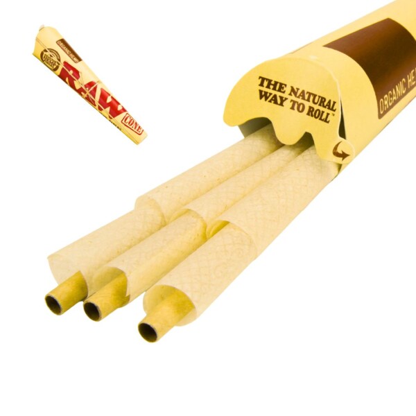 RAW ORGANIC CONES 1 1/4 SIZE (32 PACKS PER BOX, 6 CONES PER PACK) - Image 2