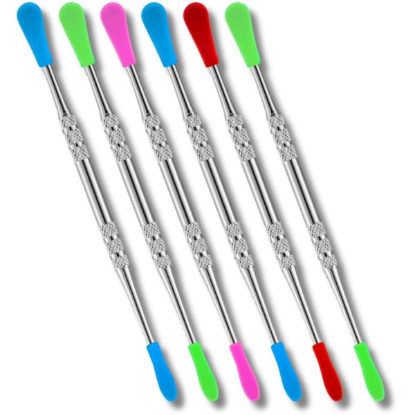 SILICONE TIP DABBER SILVER (VARIOUS TIP COLORS) - Image 2