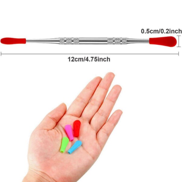 SILICONE TIP DABBER SILVER (VARIOUS TIP COLORS) - Image 5