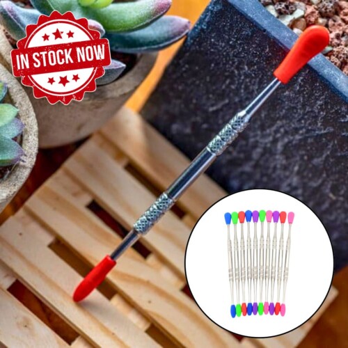 SILICONE TIP DABBER SILVER (VARIOUS TIP COLORS)