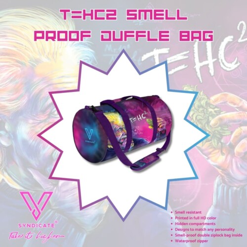 T=HC2 SMELL PROOF DUFFLE BAG (PURPLE)