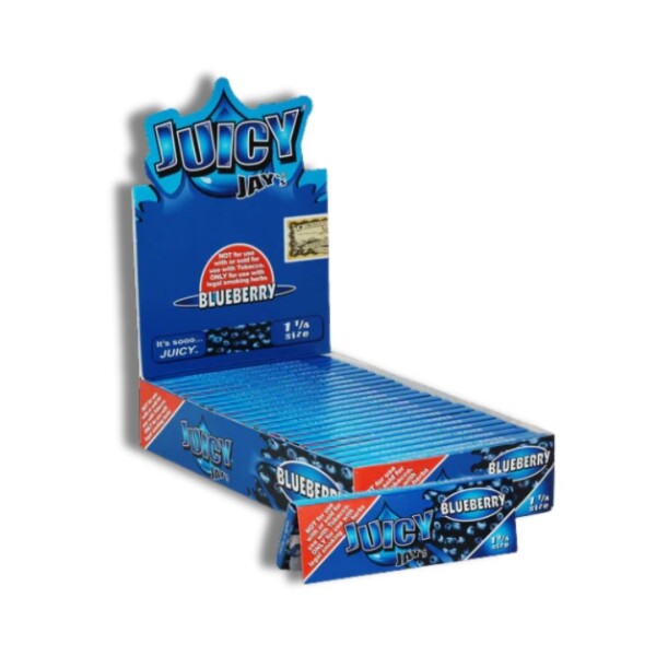 JUICY JAY'S FLAVORED PAPERS BLUEBERRY 1 1/4 SIZE - Image 4