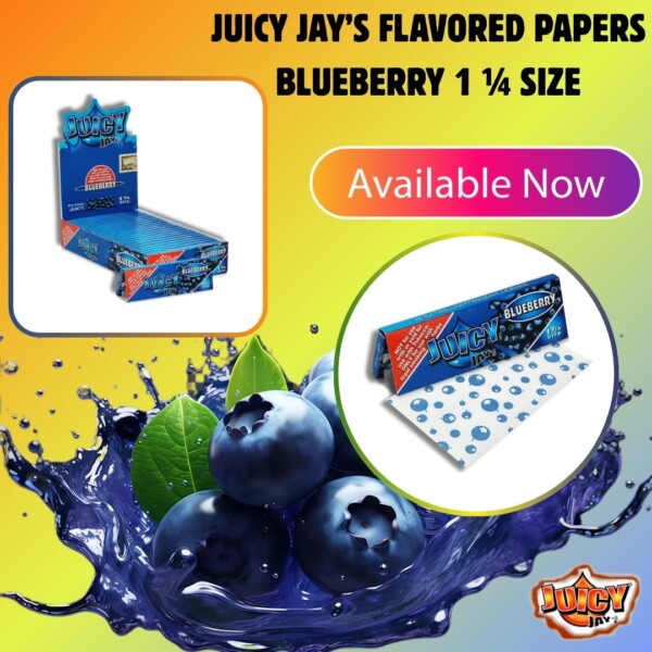 JUICY JAY'S FLAVORED PAPERS BLUEBERRY 1 1/4 SIZE