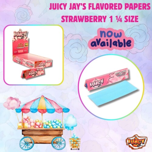 JUICY JAY’S FLAVORED PAPERS COTTON CANDY 1 1/4 SIZE