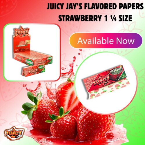 JUICY JAY'S FLAVORED PAPERS STRAWBERRY 1 1/4 SIZE