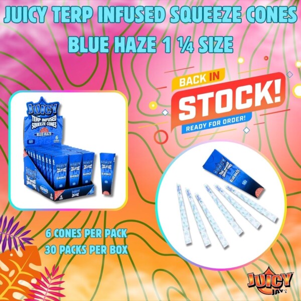 Juicy Terp Infused Squeeze Cones Blue Haze 1 1/4 Size