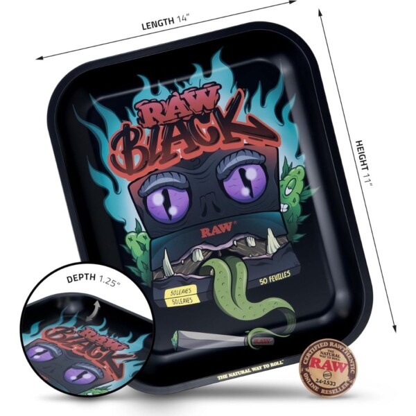 Raw Black Monster Rolling Tray - Image 6